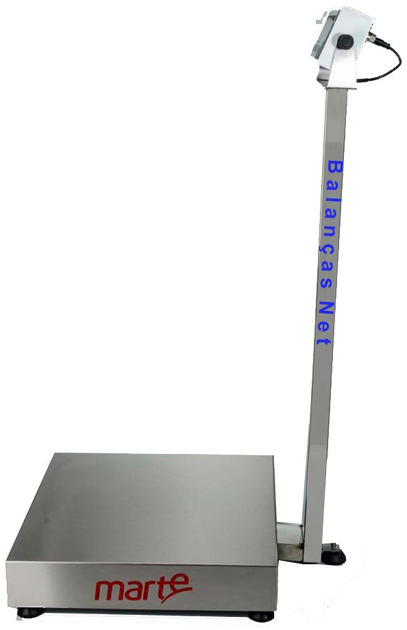Balança Eletrônica 100kg X 20g Plataforma Inox 40x40 Coluna Inmetro