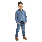 Conjunto Infantil Masculino Camisa Polo e Calça Jeans Club Z