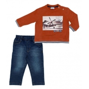 Conjunto Infantil Masculino Camiseta  e Calça Jeans Club Z