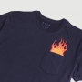 Camiseta com Bolso Chevrolet Stock Car Flames - Preta