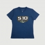 Camiseta Fem. Chevrolet S-10 Badge - Azul Escuro
