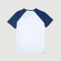 Camiseta Masc. Chevrolet Classics Logo Reglan -  Branca / Azul Escuro