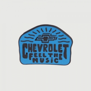 Pin de Metal Chevrolet - Feel The Music - Azul
