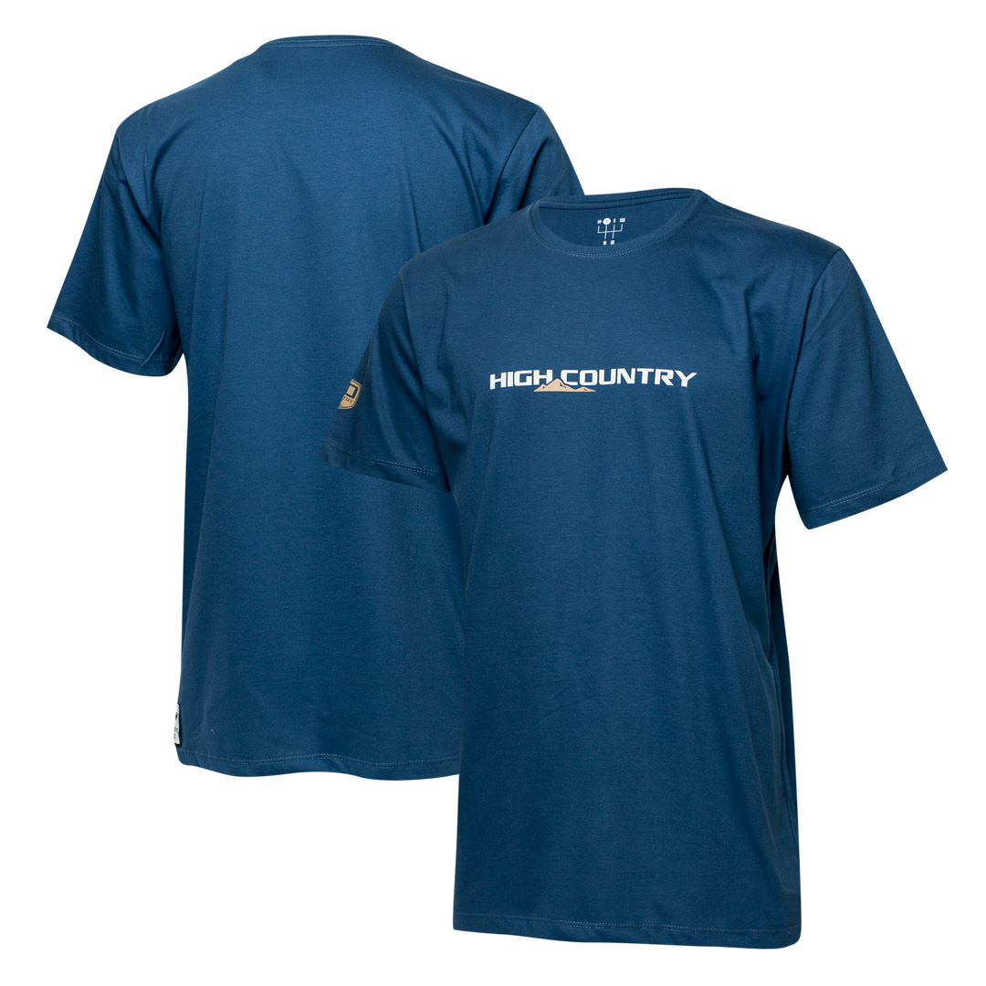 Camiseta Masc. Chevrolet S-10 High Country Lettering - Azul Oceano
