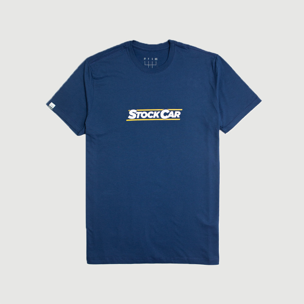 Camiseta Masc. Chevrolet Stock Car Logo - Azul Escuro