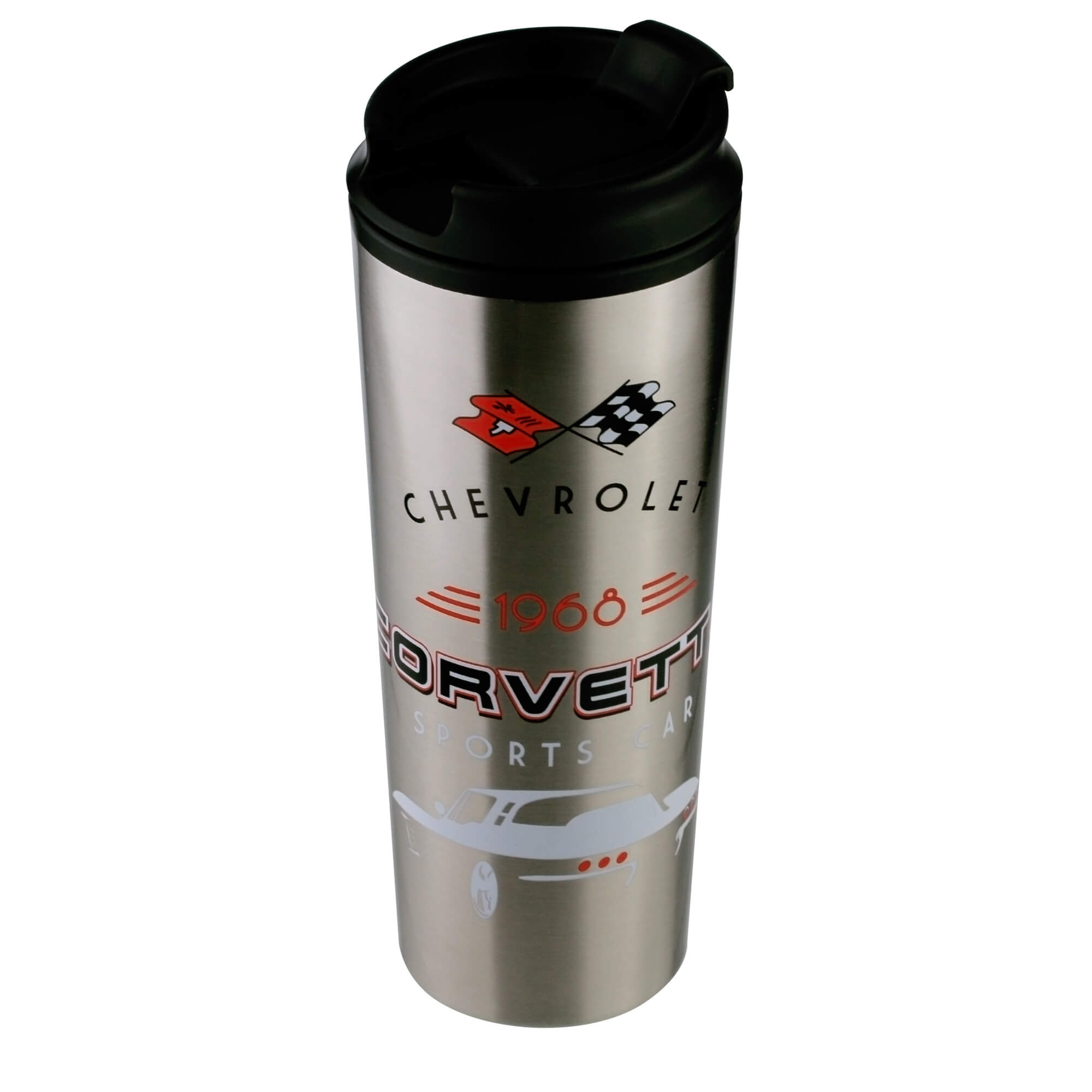 Copo Térmico de Plástico Chevrolet - Corvette - Cinza - 500 ml