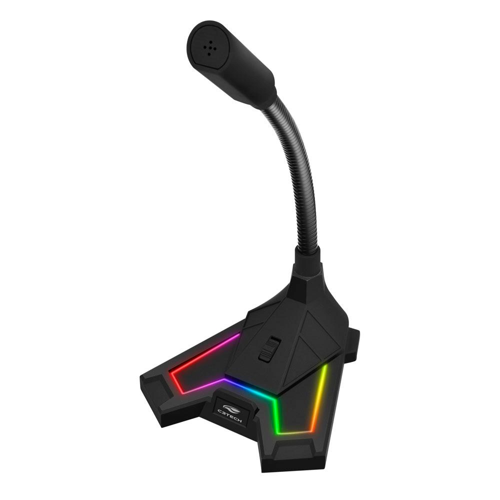 Microfone Gamer C3Tech, Conexão USB 2.0, Omnidirecional, Preto - MI-G100BK