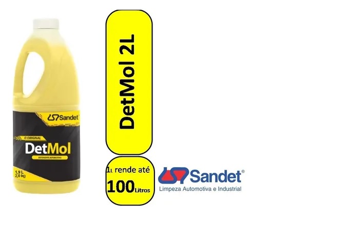 Detmol Shampoo Moto Carro 1,9L+ X4 Supra Desengraxante 2l Sandet