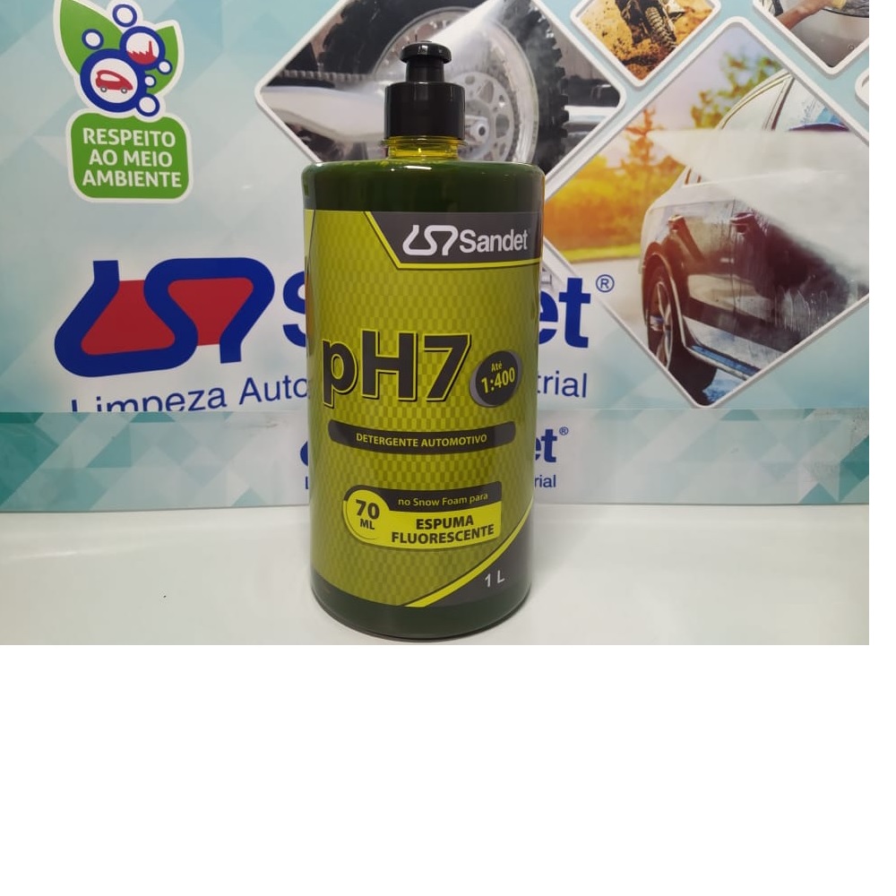 Shampoo Automotivo Ph7  Fluorescente  Snow Foam-1L Sandet