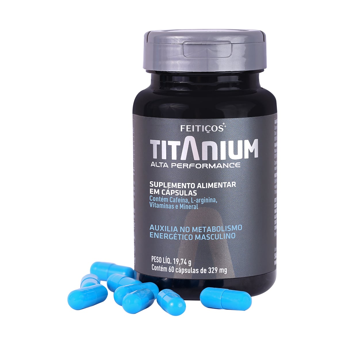 Titanium Alta Performance - Suplemento Alimentar Masculino em Cápsulas - 329mg