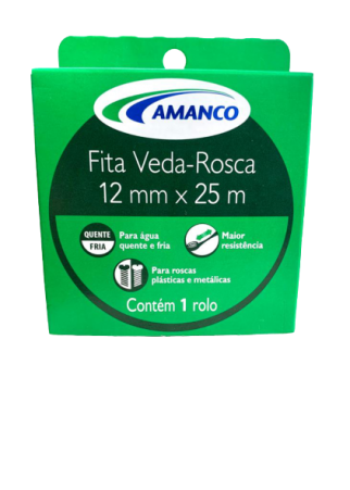 Fita Veda Rosca 12mm x 25 m - Amanco