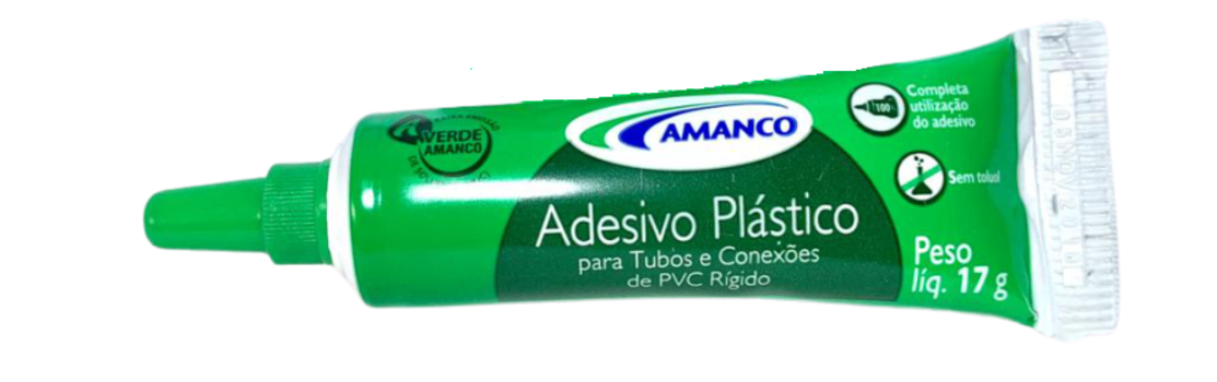 Cola Tubo Conexões PVC Amanco Adesivo Plástico 17g