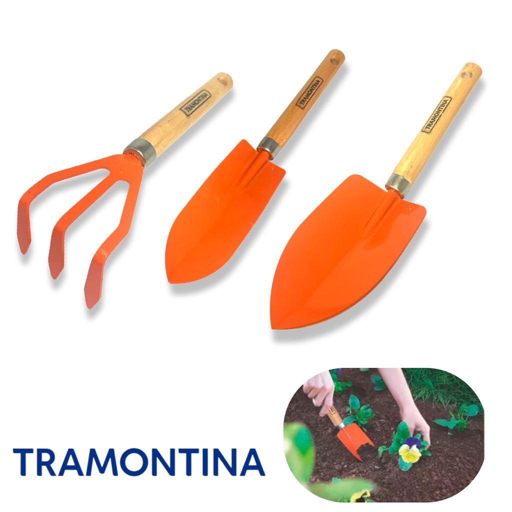 Conjunto Jardinagem Tramontina 3 peças Kit Agricultura