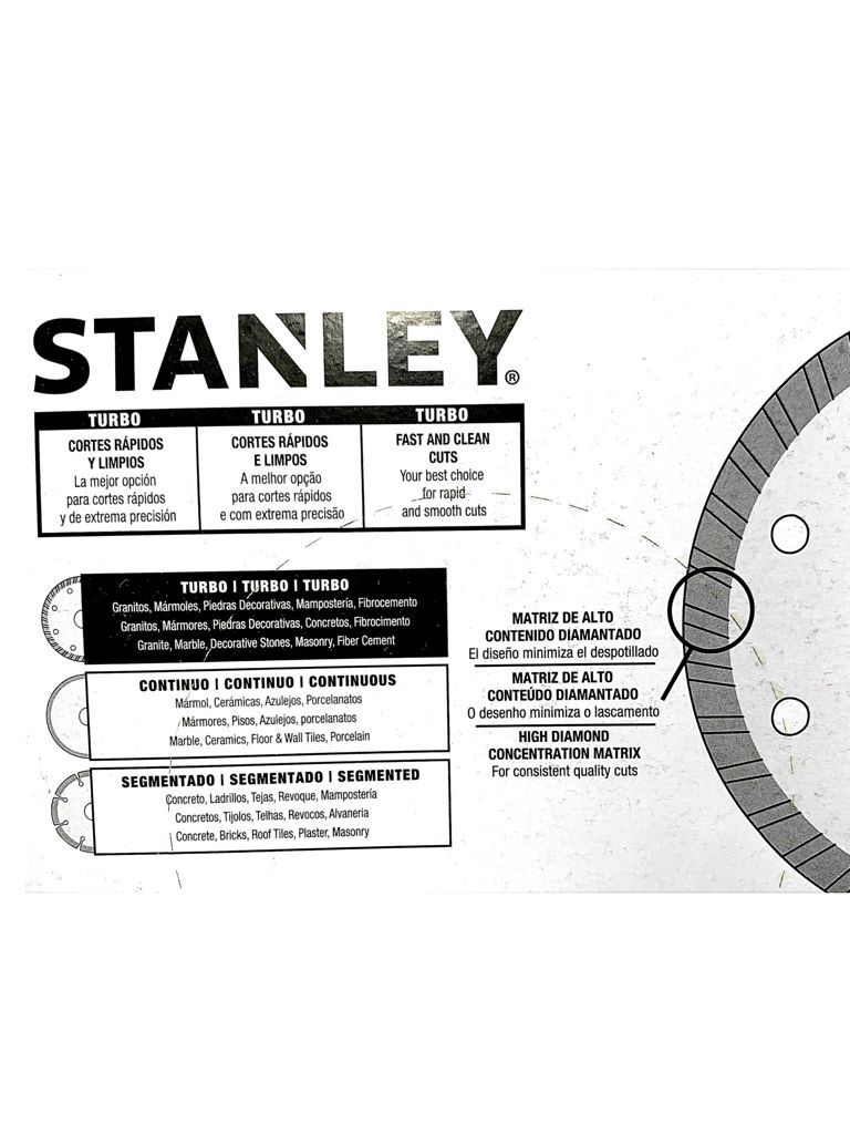 Discos Stanley 2 Unidades Turbo Granitos Mármores e Mais