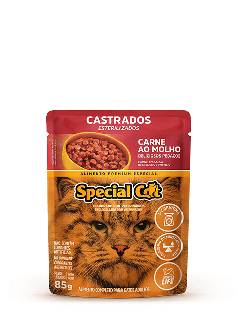 SACHÊ SPECIAL CAT CASTRADOS CARNE 85G