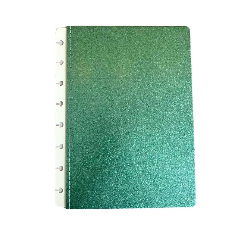 Capa Dura para Caderno de disco Brilho Verde Tam. P (A5)