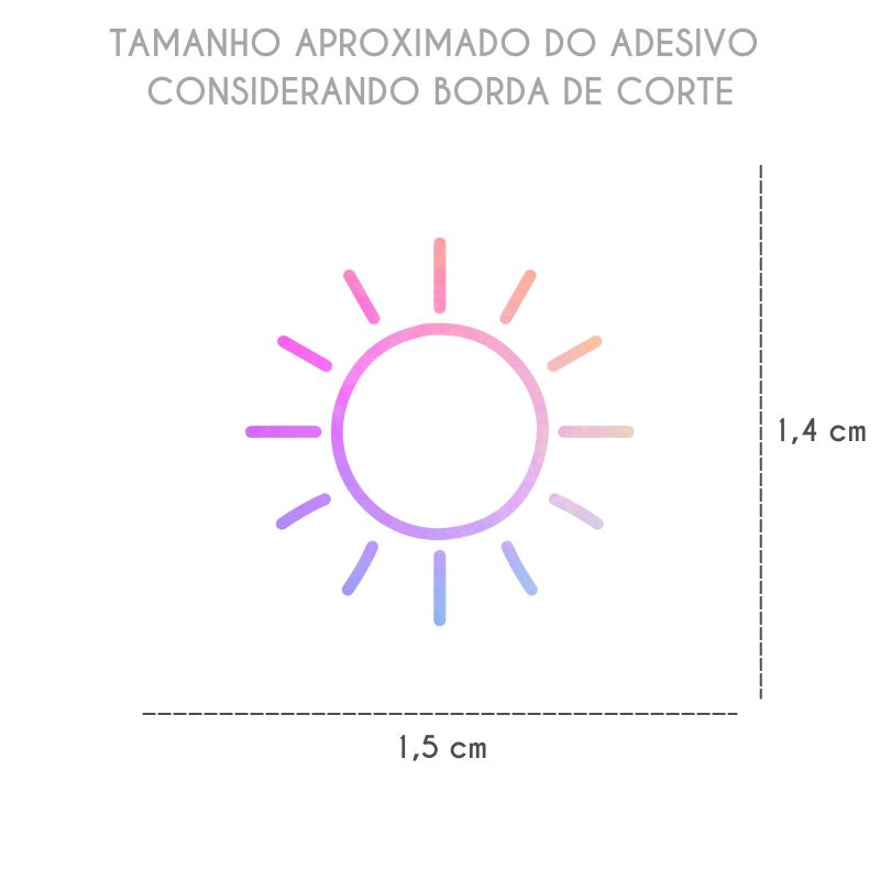 Mini Cartela de Adesivos Papum - 069 Ícones Clima