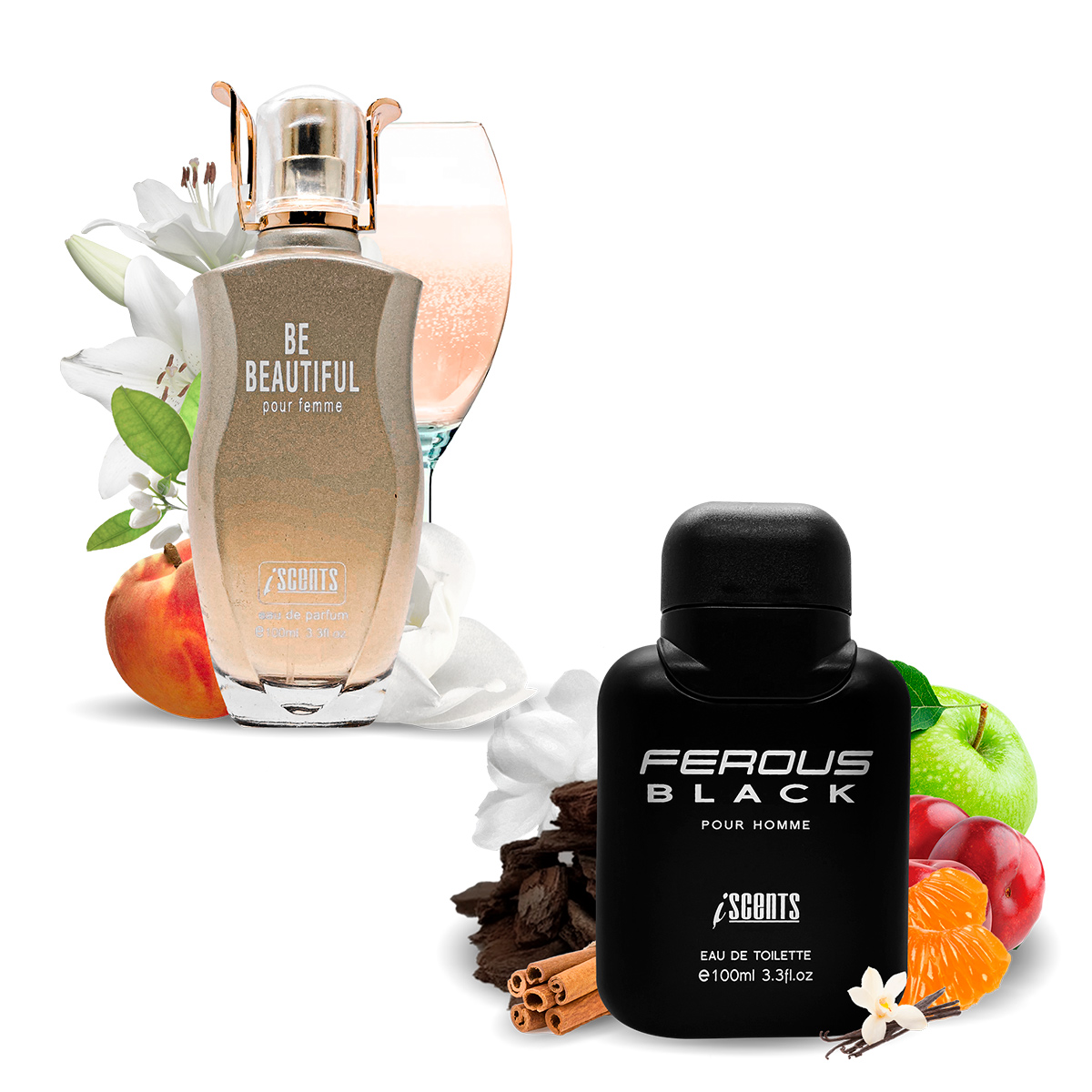 Kit 2 Perfumes Be Beautiful e Ferous Black I Scents - Mercari Perfumes