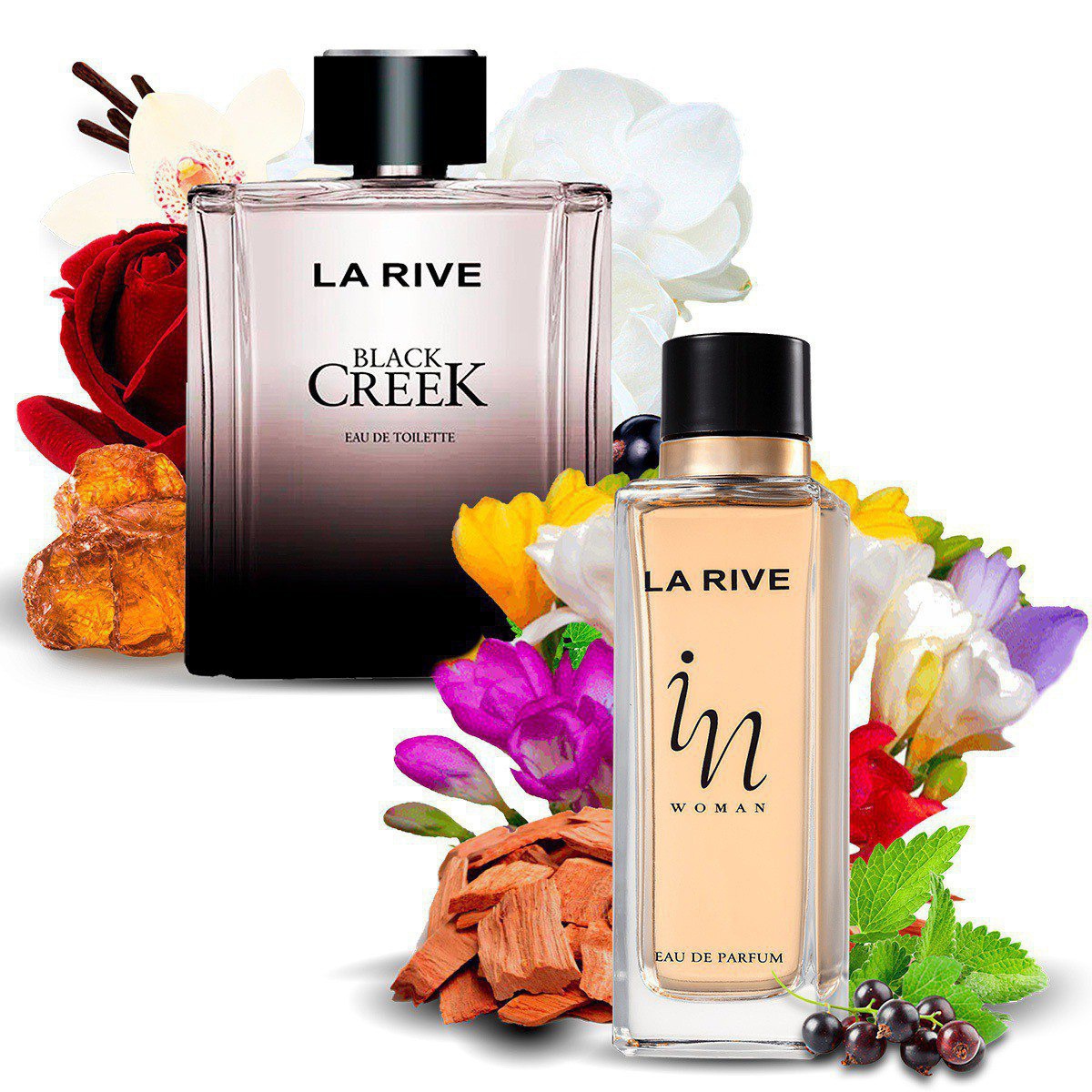 Kit 2 Perfumes Importados Black Creek e In Woman La Rive  - Mercari Perfumes