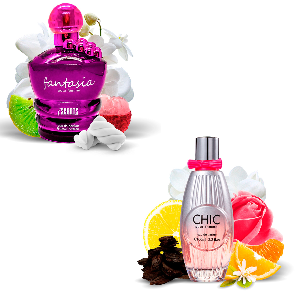 Kit 2 Perfumes Importados Fantasia e Chic I Scents  - Mercari Perfumes