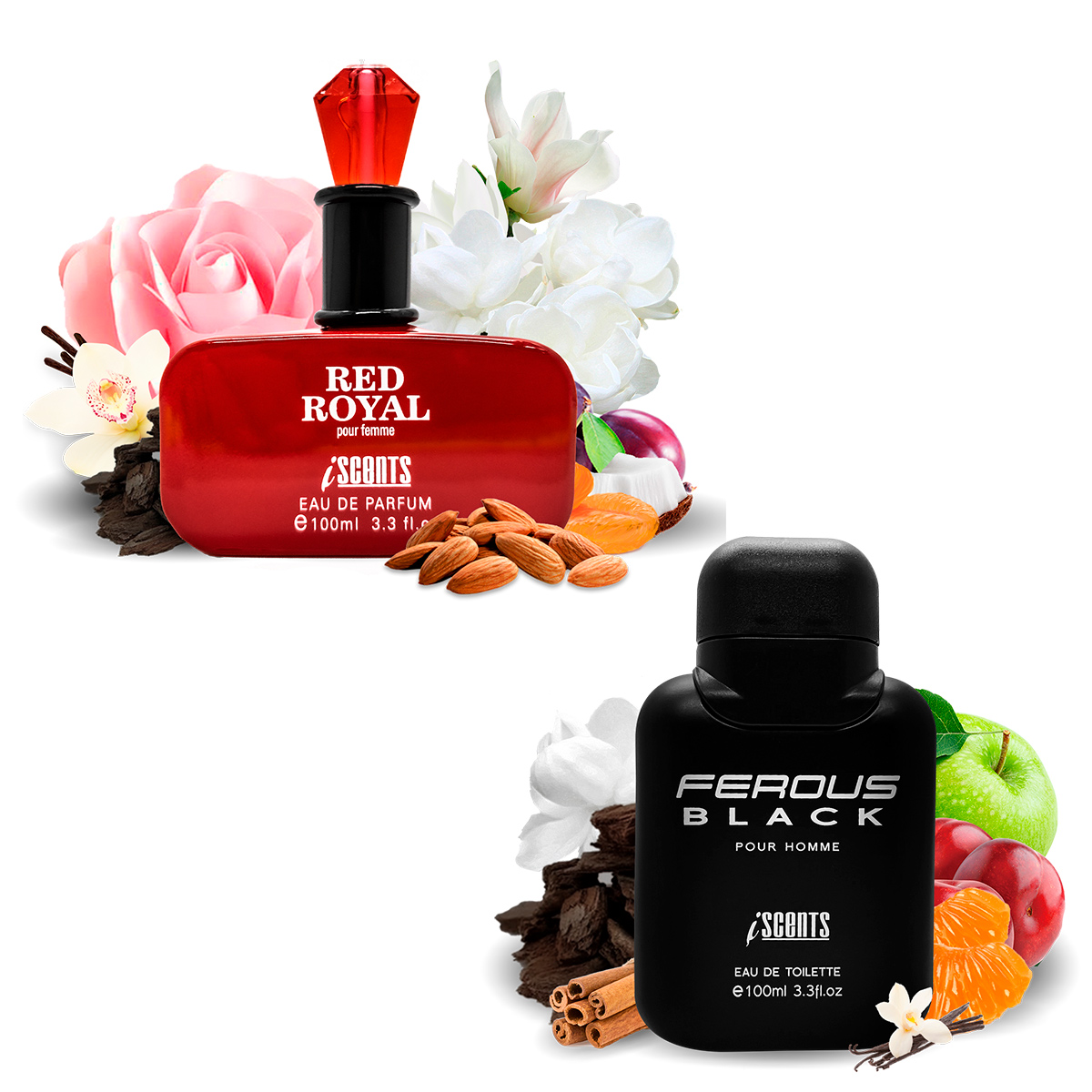 Kit 2 Perfumes Importados Red Royal e Ferous Black I Scents  - Mercari Perfumes
