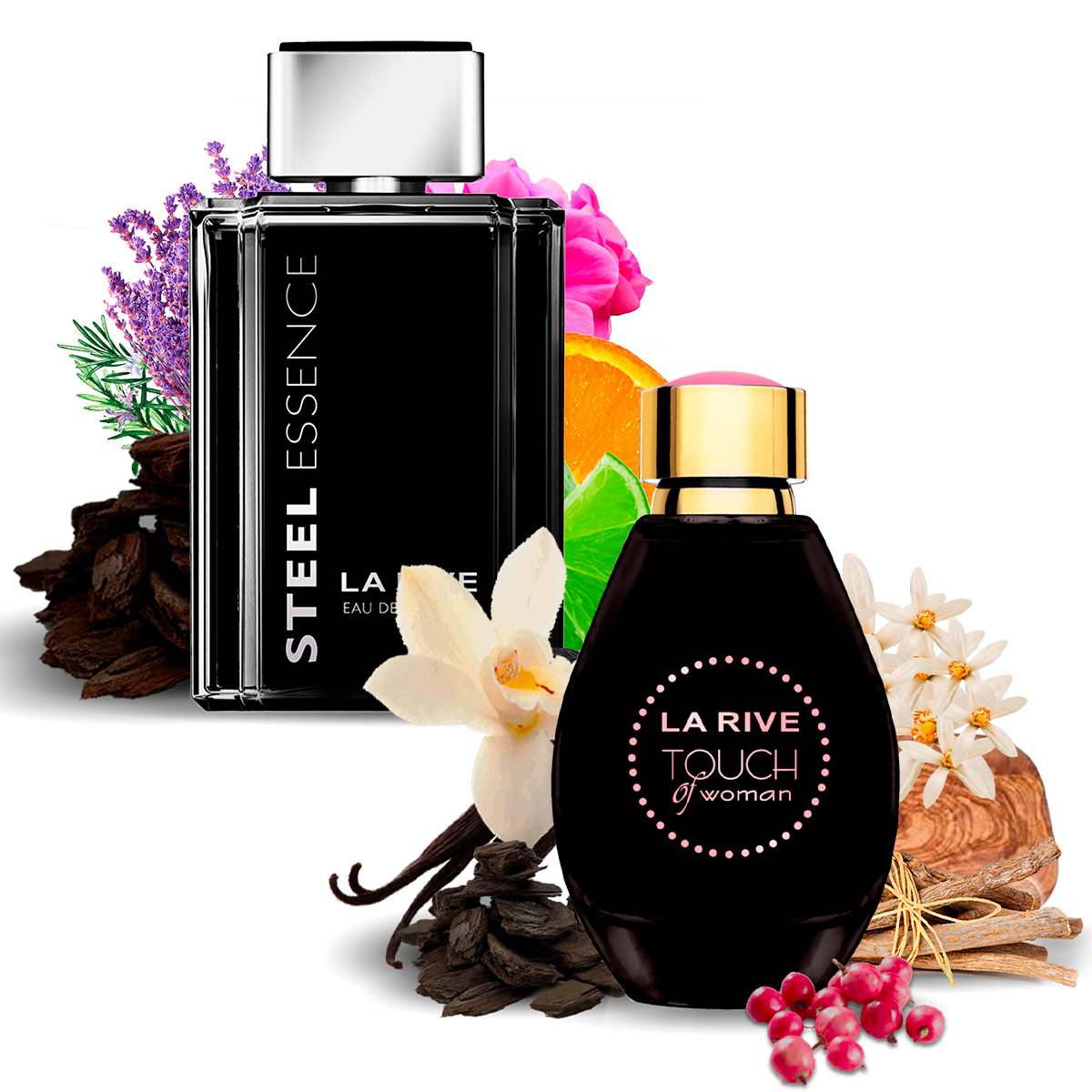 Kit 2 Perfumes, Touch of Woman e Steel Essence La Rive  - Mercari Perfumes