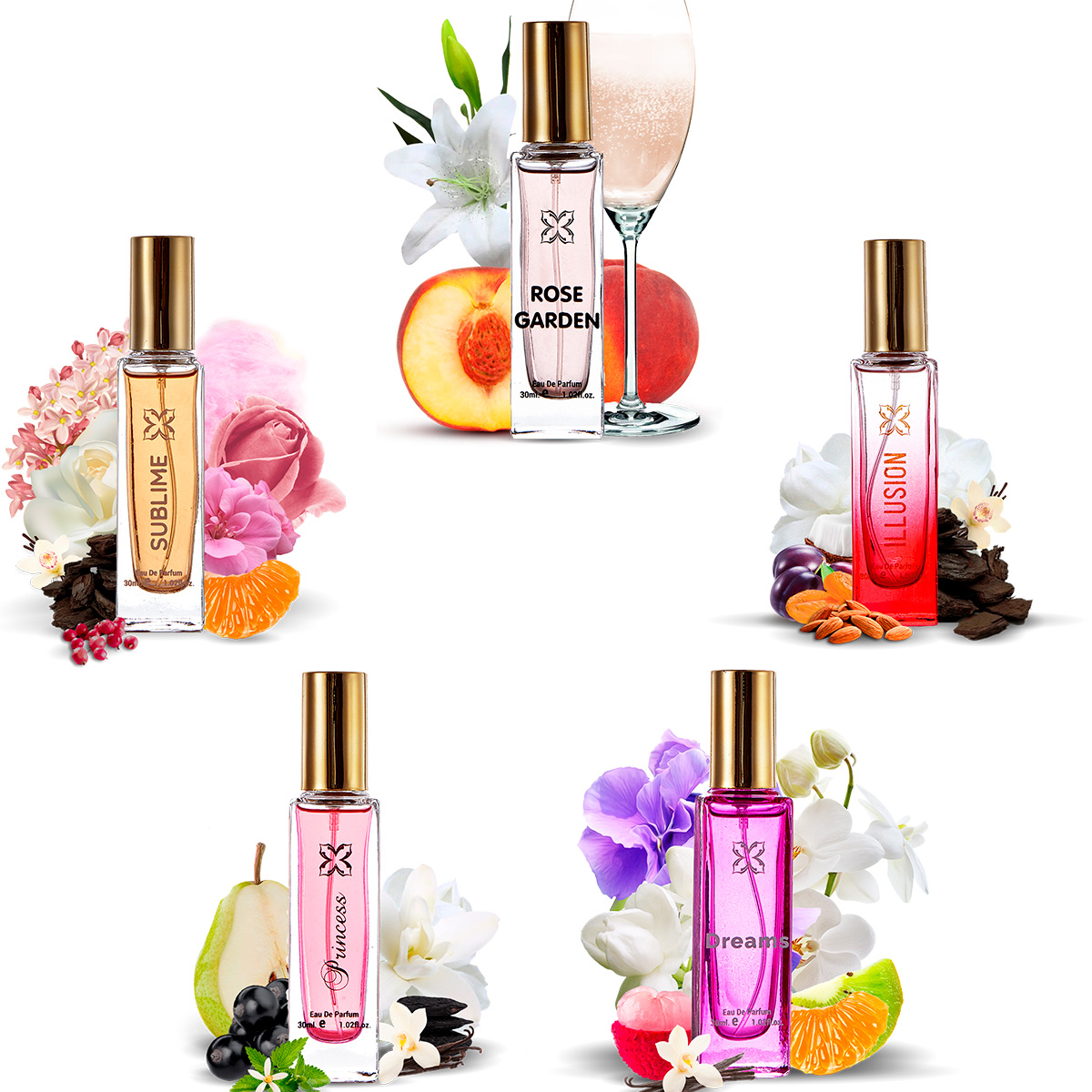 kit 5 Perfumes Essenciart 30ml Feminino Edp Atacado  - Mercari Perfumes