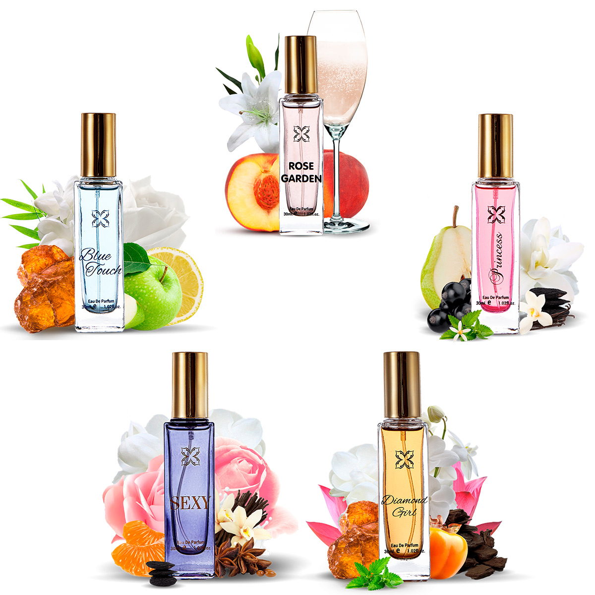 Kit 5 Perfumes Essenciart 30ml Feminino Edp Atacado  - Mercari Perfumes