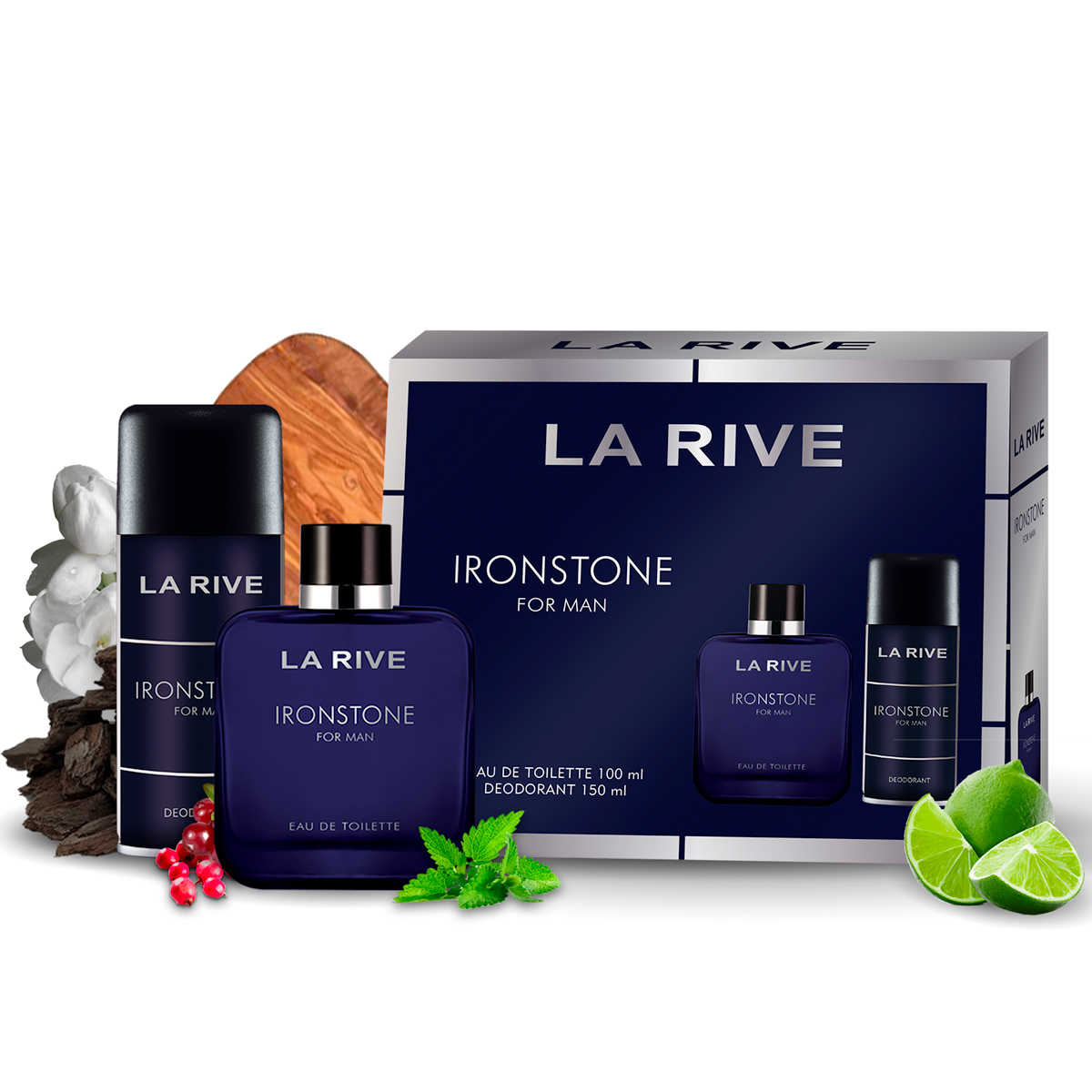 Kit Perfume Ironstone M 75ml + Desodorante 150ml La Rive