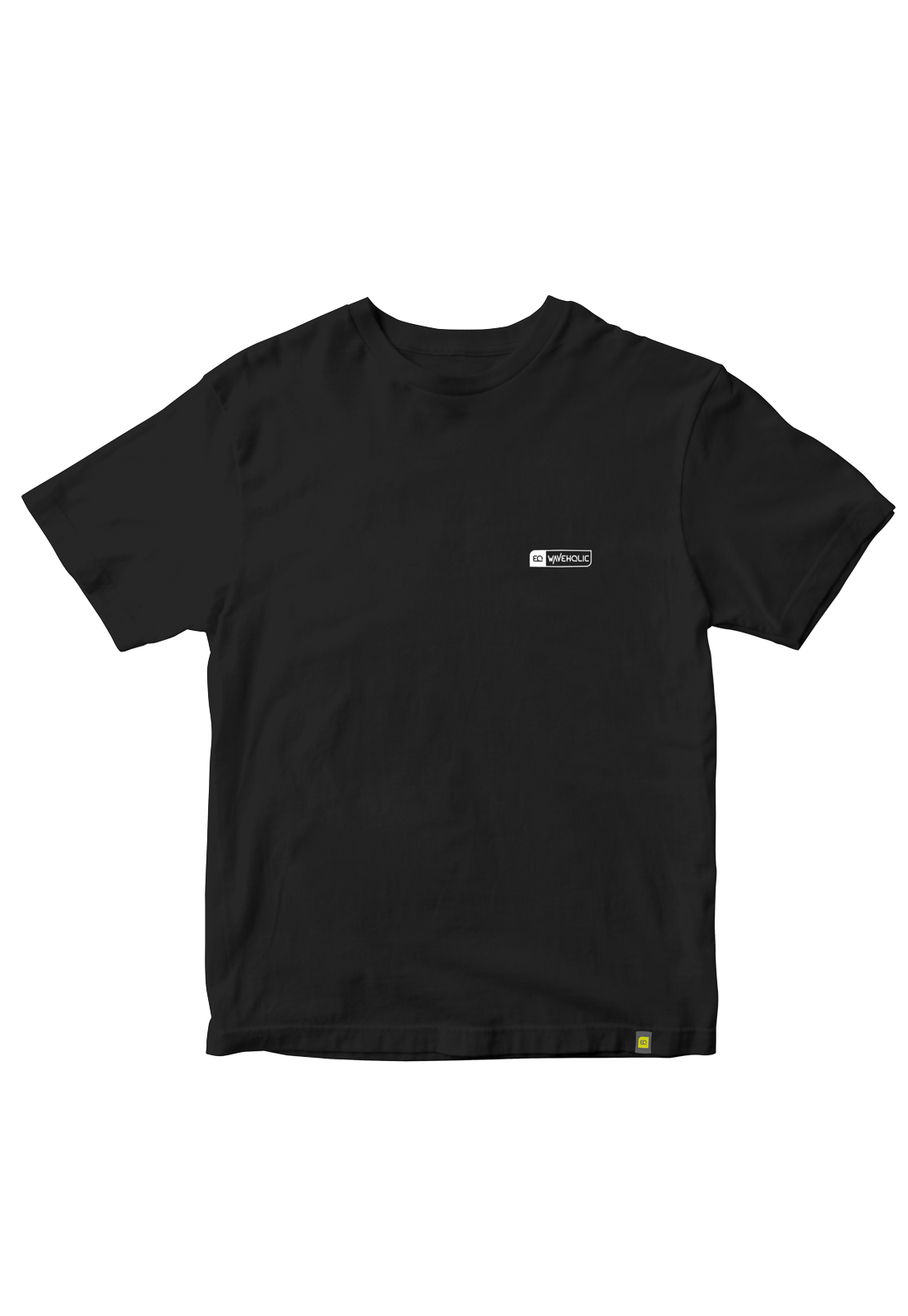 Camiseta básica sustentável preta que preserva
