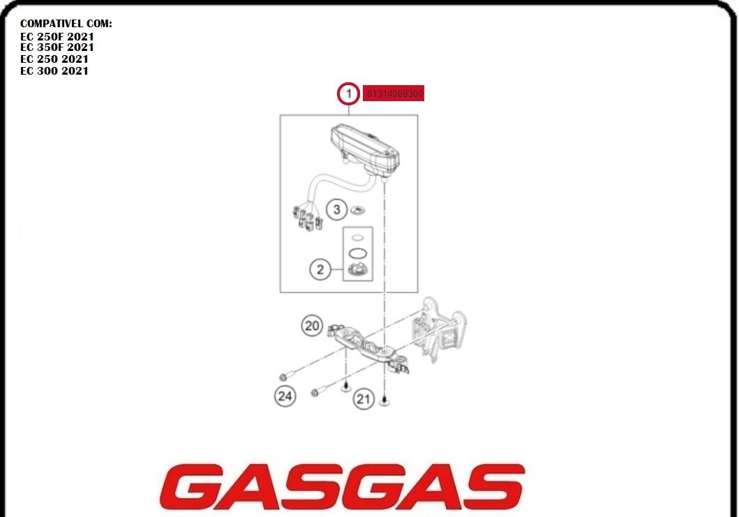 PAINEL GASGAS EC250-300-250F-350F 2021