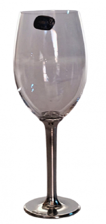 Taça de cristal para VINHO TINTO, capacidade 240ml com haste de estanho do tipo lisa