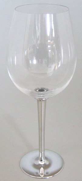 Taça de cristal para ÁGUA ESPECIAL, capacidade 550ml com haste de estanho do tipo lisa (P426P18)