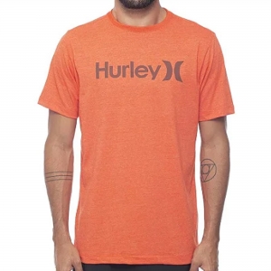 Camiseta Hurley Silk O E O Solid Mescla Vermelho 