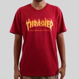 Camiseta Thrasher Flame Bôrdo 