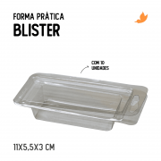 Blister ( forma prática ) 11 x 5,5 x 3 cm C/ 10 unds - Foto 1