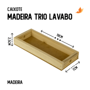 Caixa de Madeira Trio Lavabo 2,5X7X19,5 cm