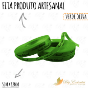 Fita Produto Artesanal 12mm Verde Oliva