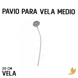 Pavio P/ Vela Espessura Média 20cm C/ 10 unds