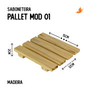 Saboneteira Pallet Mod 01 2X12x15 cm