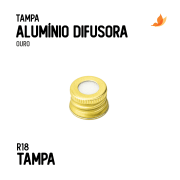 Tampa de Alumínio Difusora R18/410 Ouro - Foto 1