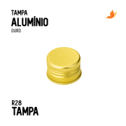 Tampa de Alumínio R28/410 Ouro - Foto 1