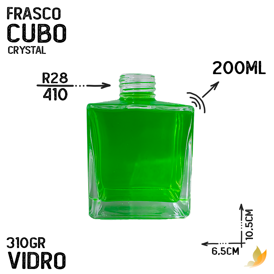 Frasco Cubo R28 Crystal 200 ml