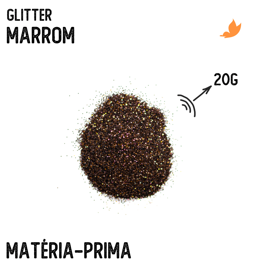 Glitter Marrom 20 g - Foto 0