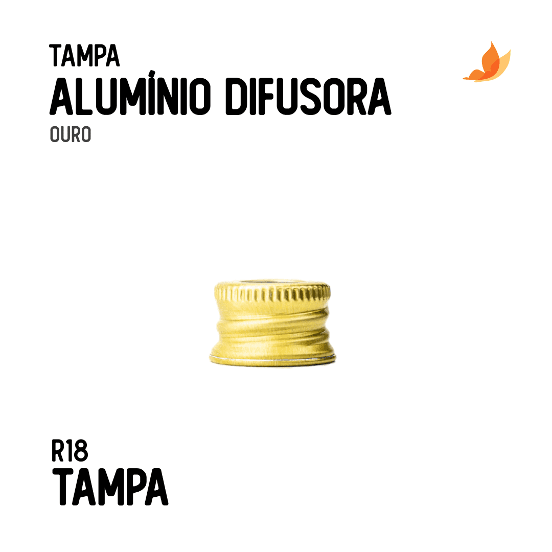 Tampa de Alumínio Difusora R18/410 Ouro - Foto 0