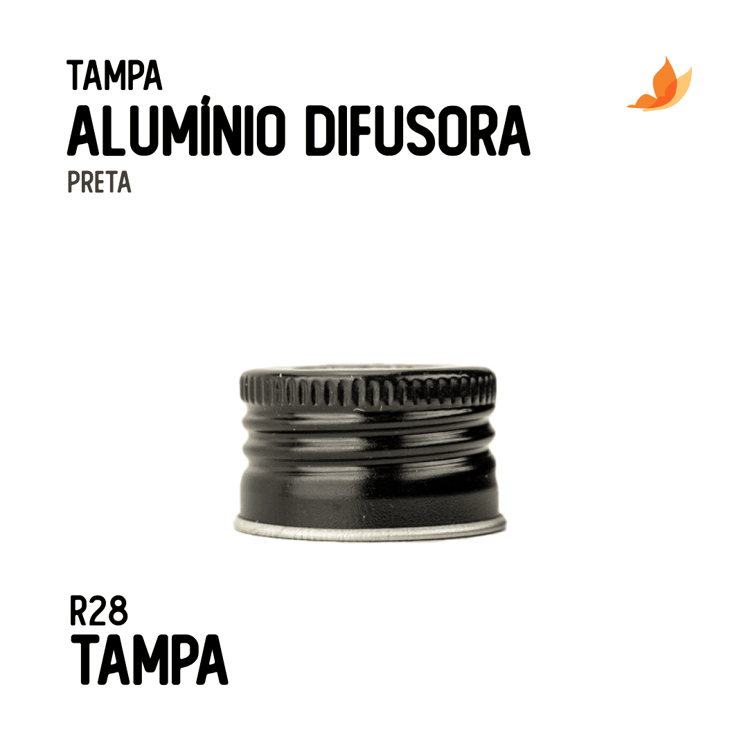 Tampa de Alumínio Difusora R28/410 Preta - Foto 0