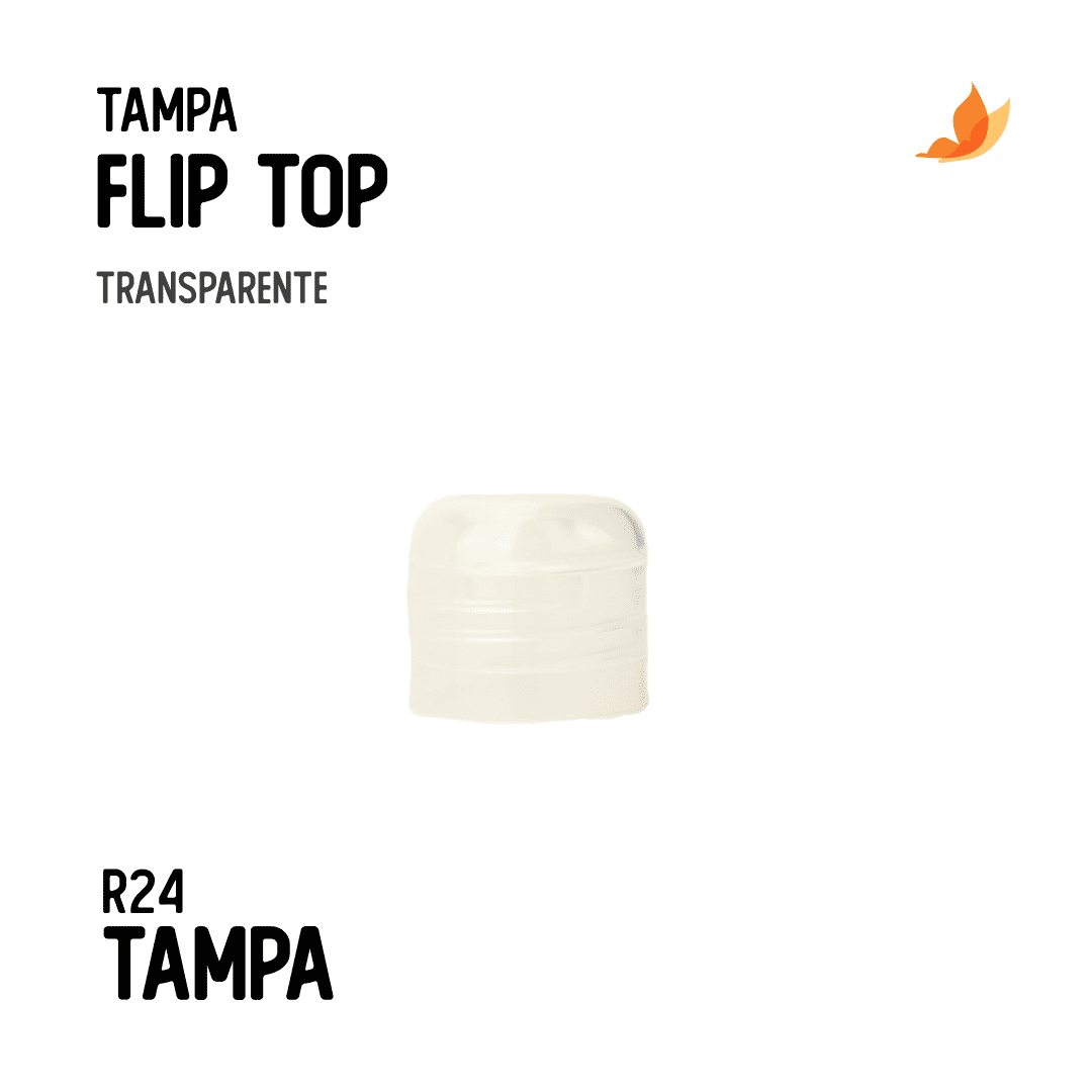 Tampa Flip Top R24/415 Transparente - Foto 1