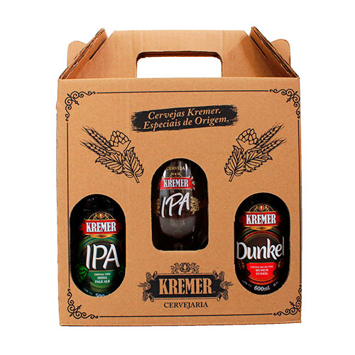 Kit Presente cerveja Ipa + Dunkel - Copo Ipa