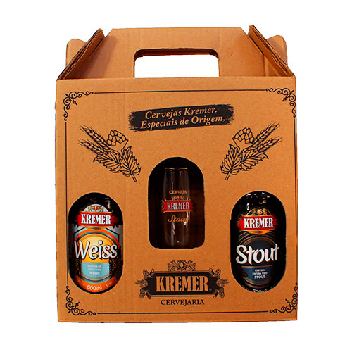Kit Presente cerveja Weiss + Stout - Copo Stout
