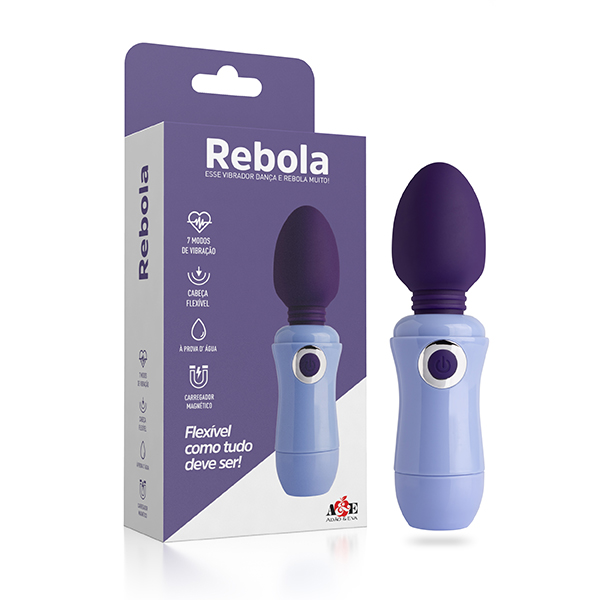Rebola - 7 Modos de Vibração, Cabeça Flexível e Recarregável